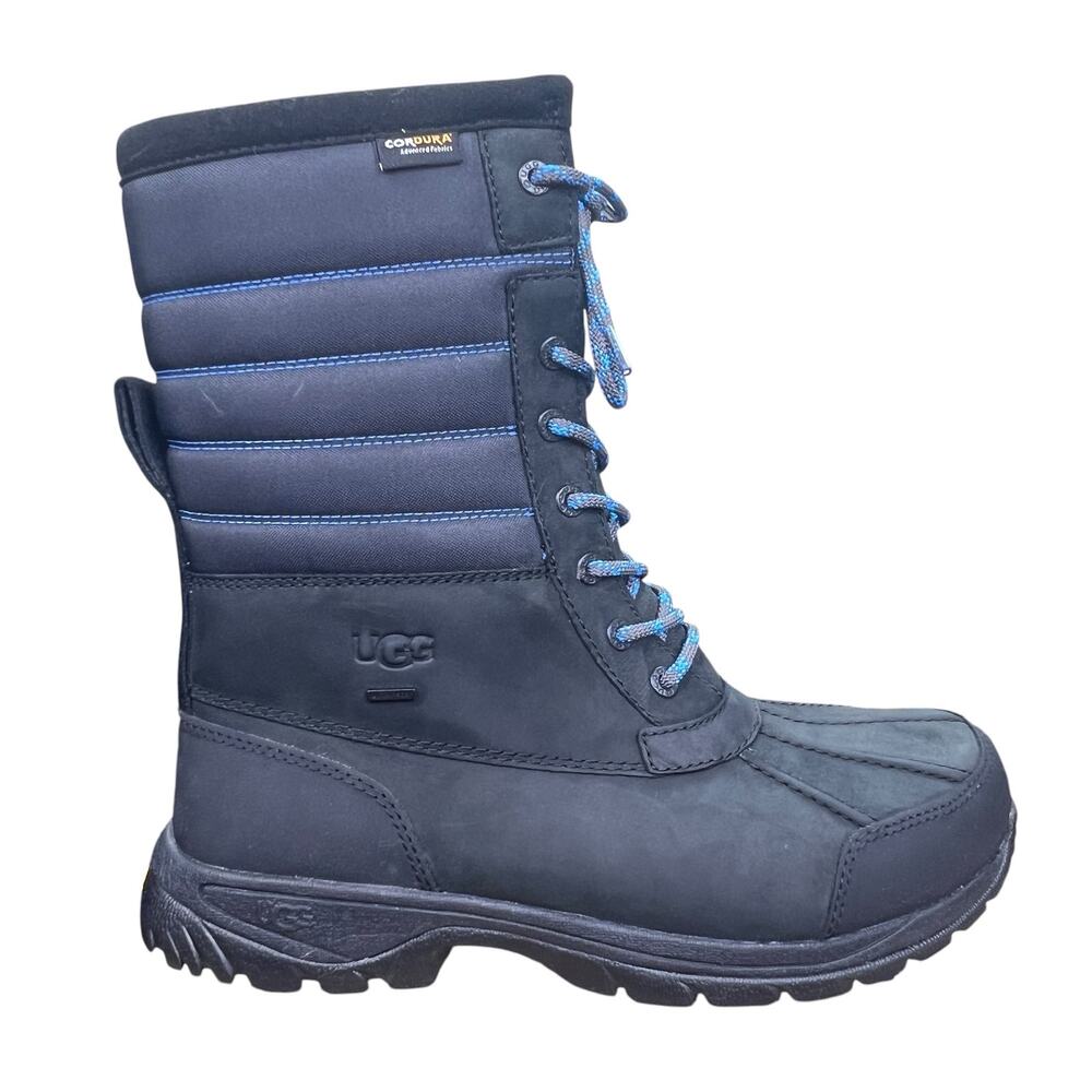 UGG Butte Quilted Black Waterproof Winter Snow Boots Men's Size 10